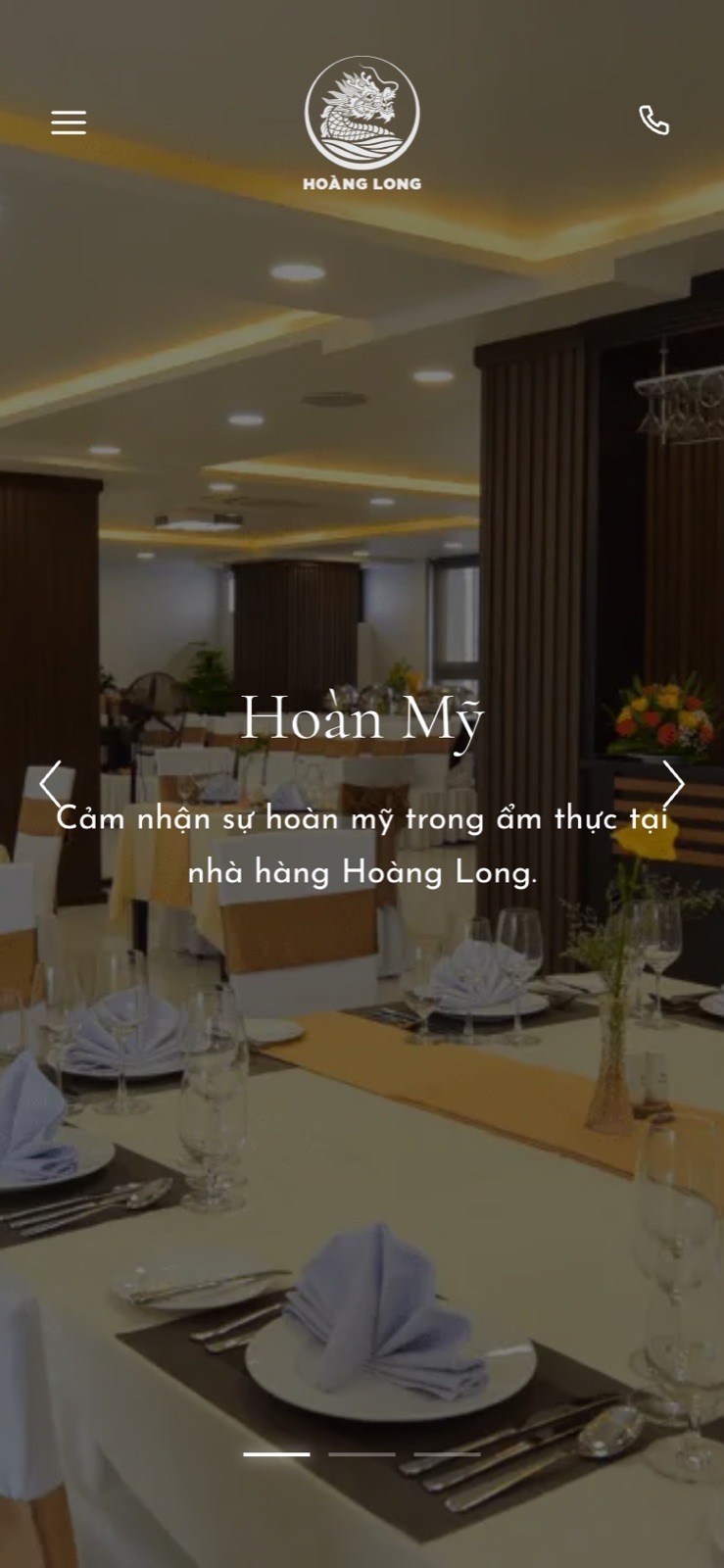 Web khách sạn hiển thị trên điện thoại